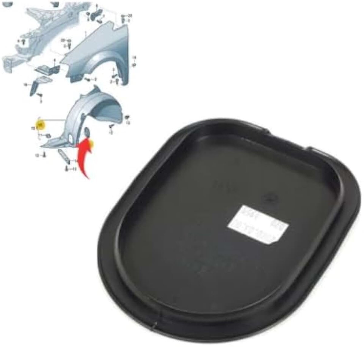 Hood Housing Seat Compatibel voor VW, T6, T7, Caddy, 7E0809967 Wheel Hood Cover