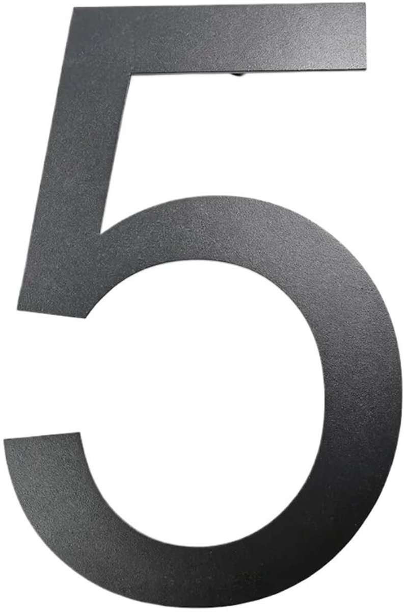 Huisnummers Rvs Digitale #0-9 Deur Alfabet Adres Plaque Borden Nummerplaat(Number 5,6 Inches (15.2 cm))