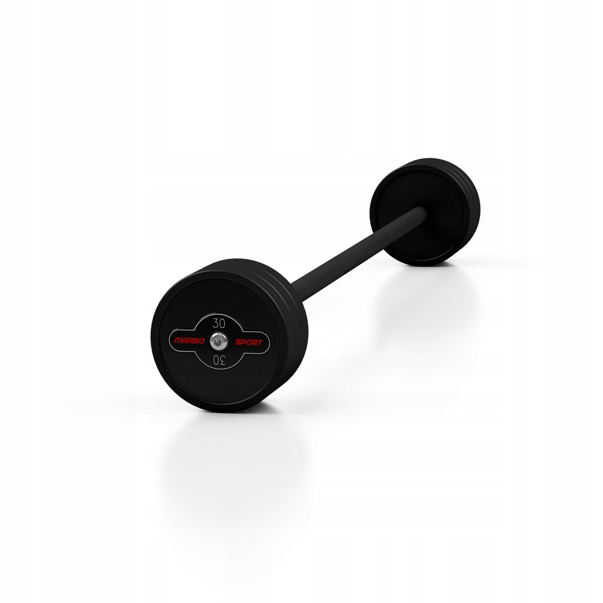 Marbo Sport - Vaste halterstang MW-SG-30 - 30 kg - rubberen gewichten - 119 cm