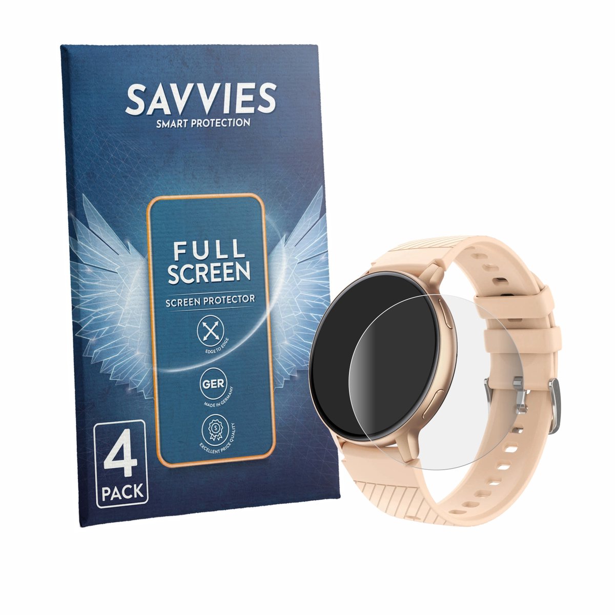 Savvies - Screenprotector voor Stahlgear Luna 1.32" - Folie Beschermfolie transparant volledig dekking 4 Stuks