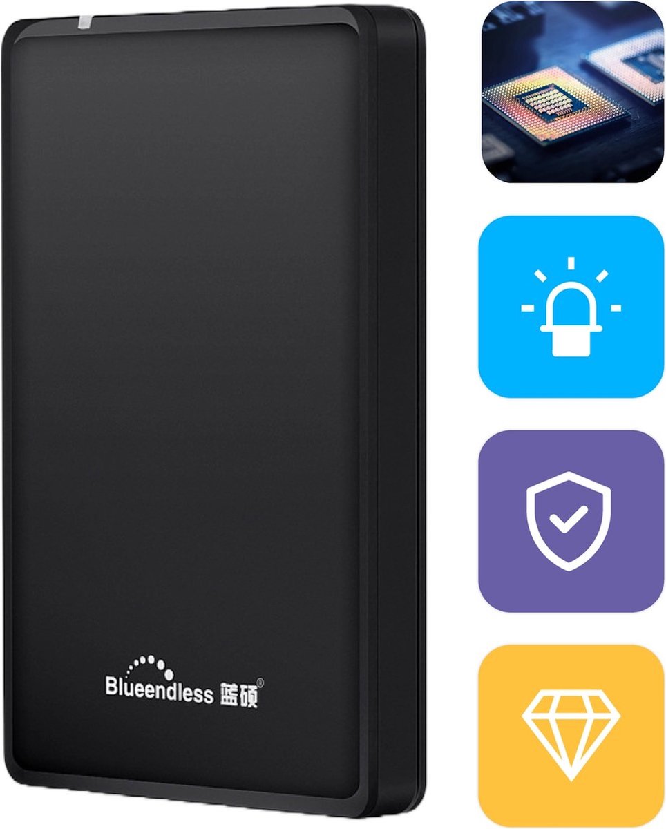 Voltano 500 GB Compacte Externe Harde Schijf - Windows - Zwart - USB 3.0