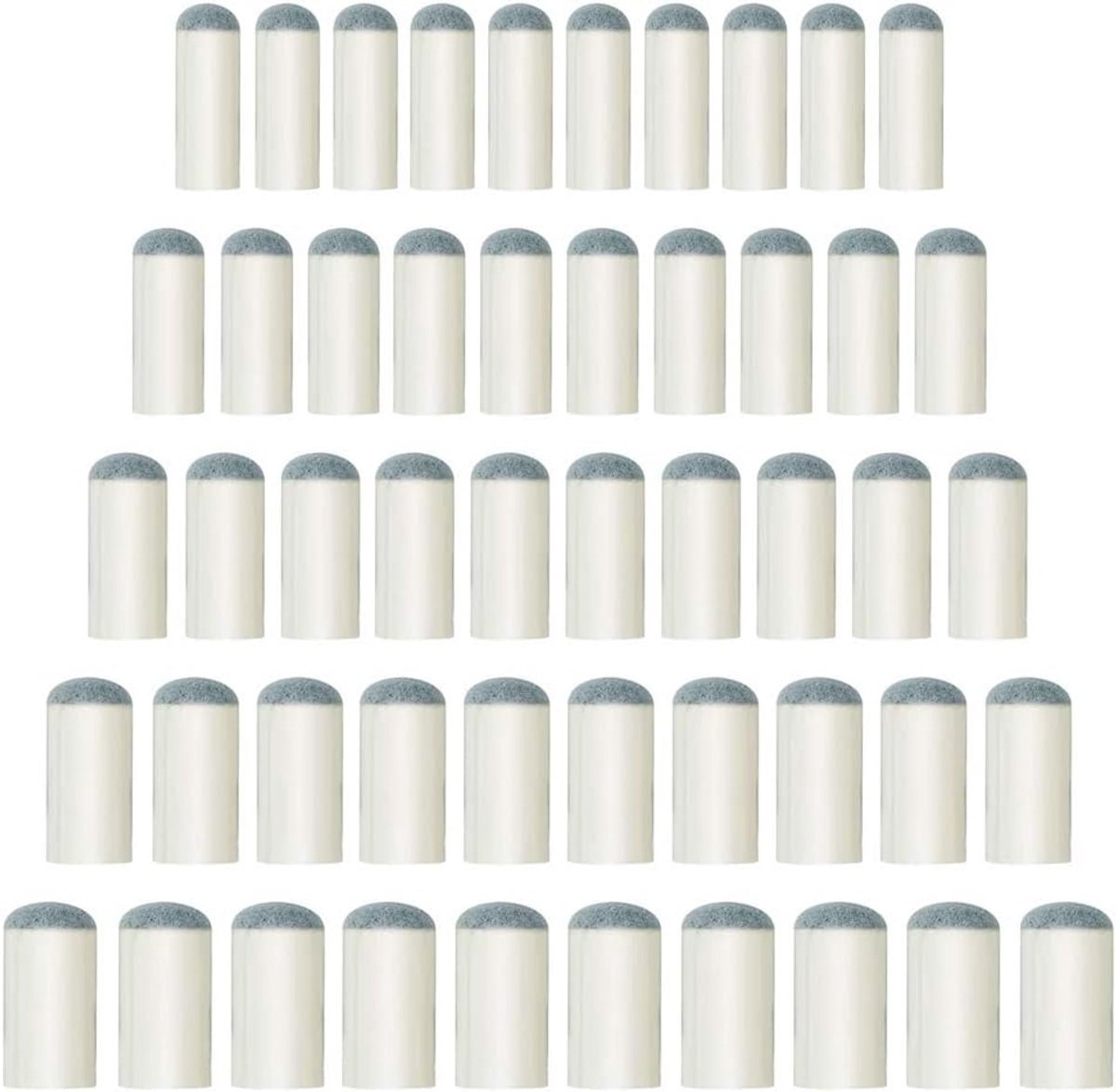 Cue Tips, 50 stuks Push-in Snooker Cue Tip, Vervangende Tips voor Snooker Pool Biljart Keuen, 5 Afmetingen, 9mm/10mm/11mm/12mm/13mm