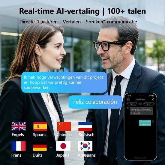 Cherrys Finds - Smart Bril met Camera - Ai Smart Glasses - Ai Slimme Zonnebril - Hd Spycam - Smartglasses met Bluetooth - AI Smart Glasses Met Camera - Zwart — afbeelding 5