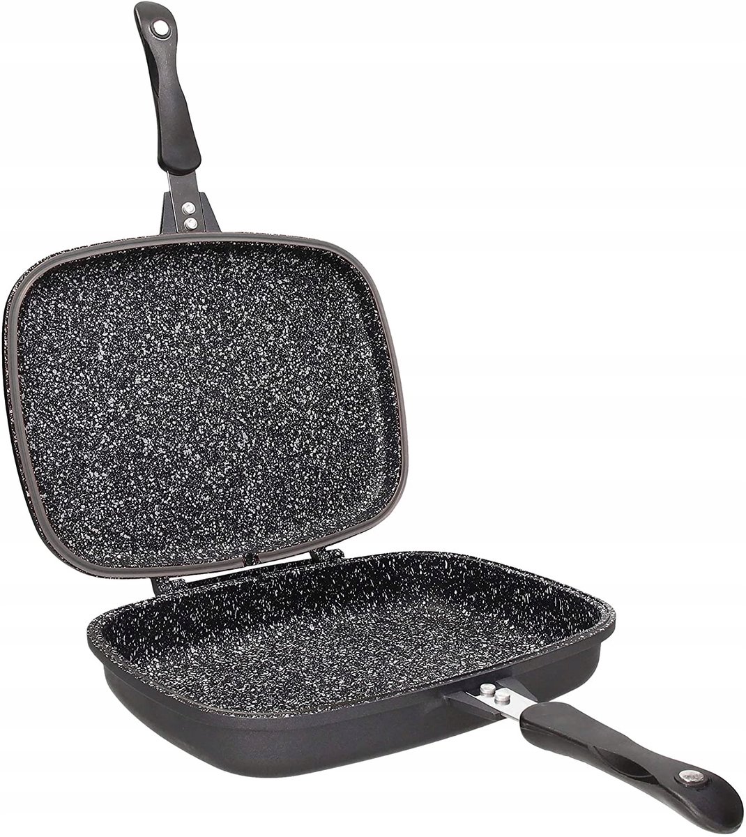 Tognana Sphera Dubbele Grillpan Vierkant 30x22 cm - Antiaanbaklaag