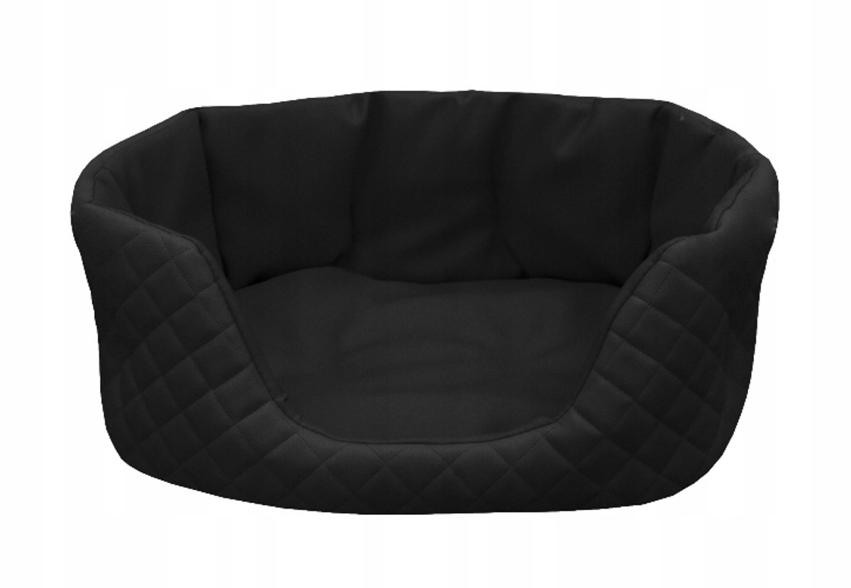 Hondenmand Queen Piké Kunstleer Zwart S 65x50cm