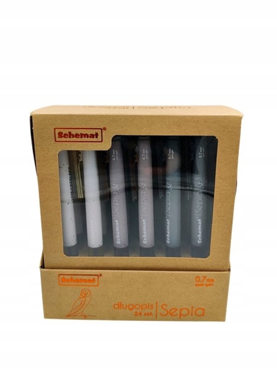 Schemat Sepia Gel Pen - Blauwe Inkt, 0.7mm, Automatisch