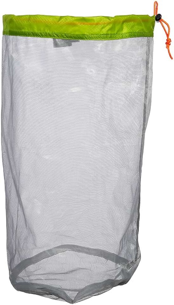 Opbergtas van nylon, mesh, nettas met trekkoord, ultralicht, voor kamperen, wandelen, reizen