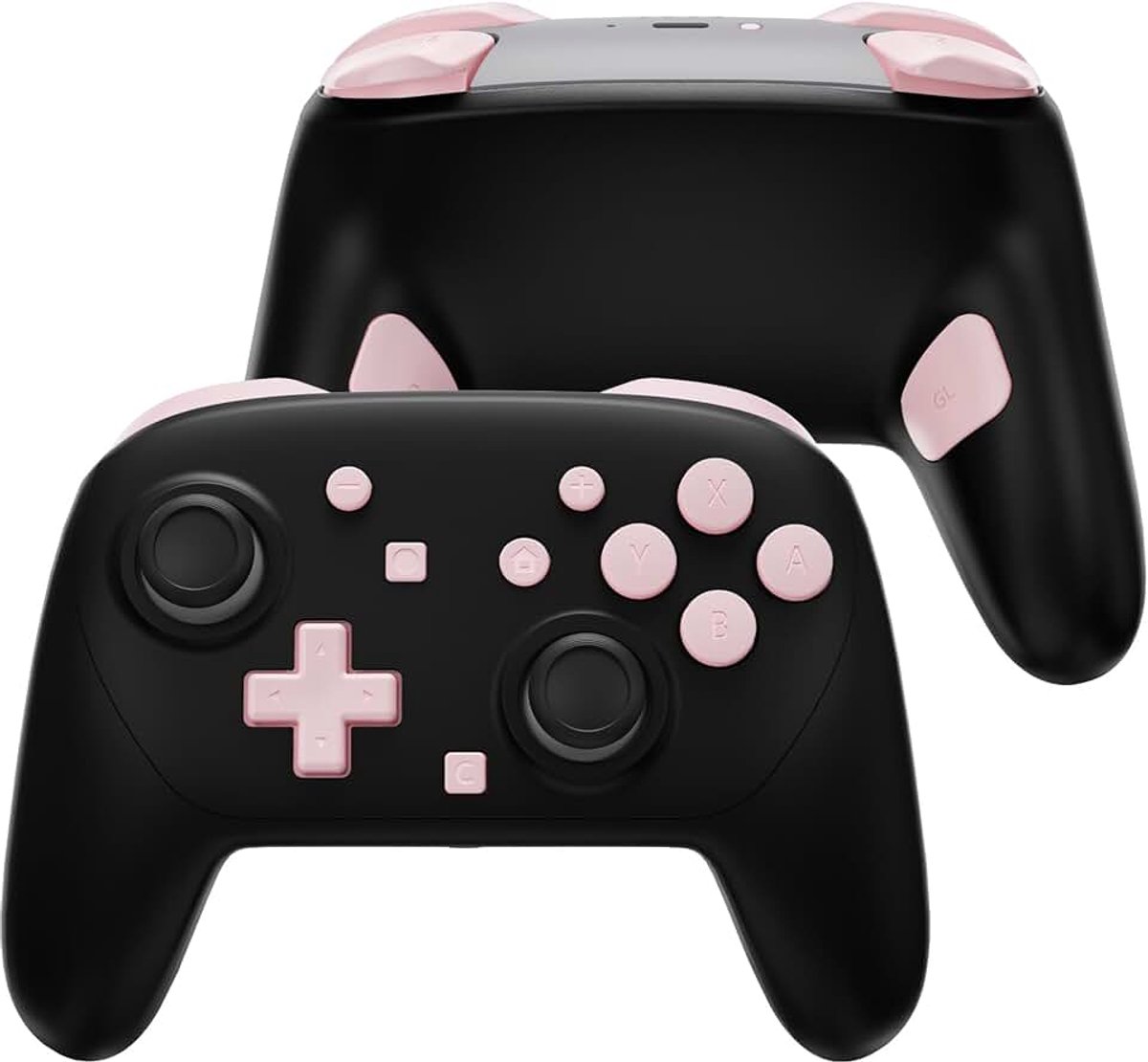 EXtremeRate Vervangende Knoppen voor Nintendo Switch 2 Pro Controller, ABXY Knoppen D-pad Home Capture, L R ZR ZL Triggers,Sync GL GR voor Switch 2 Pro Controller – Sakuraroze