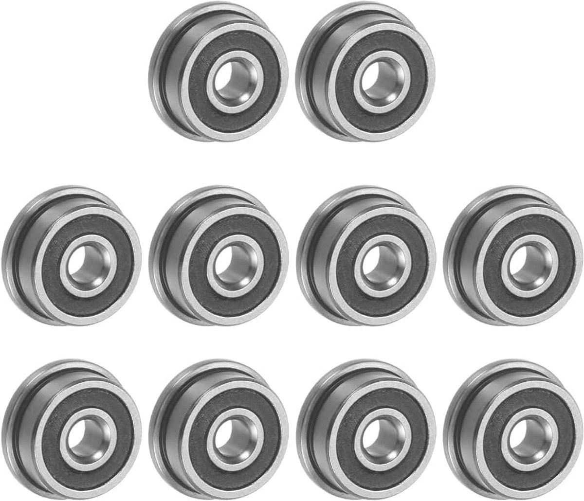 Lagers, 3 x 10 x 4 mm, groefkogellagers, dubbele afdichting, chroomstaal, flenslagers voor doe-het-zelf, gereedschapsmachines, 3D-printers