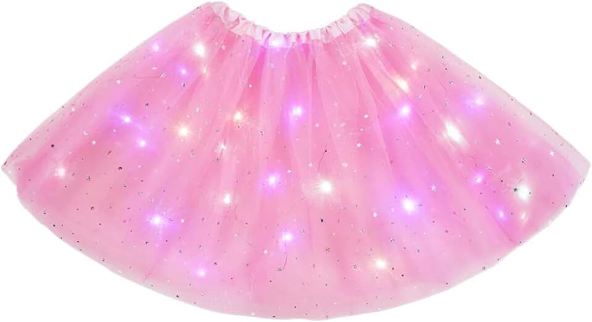 Dames tutu rok met LED-licht, tule tutu rok voor volwassenen, balletdansjurk, mooie elastische Halloween-festivaljurk, carnavalsfeestkostuum