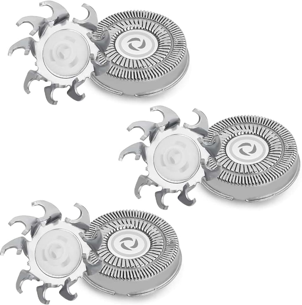 Pakket van 3 vervangende scheerkoppen compatibel met Philips Norelco serie 3000, 2000, 1000, FR8 scheerkop, dubbel mes