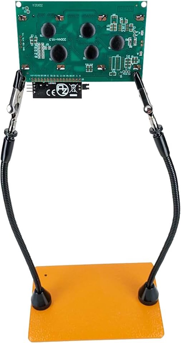 Magnetisch derde-hand soldeerstation, professionele soldeerhulp met 2 verstelbare helpende armen, platinumhouder en kleine krokodillenklemmen, ideaal als soldeeraccessoire en leren