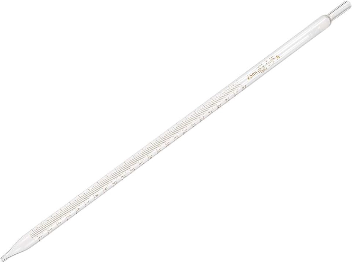 Druppelpipetten met graduatie, duurzame pipet van borosilicaatglas voor het overbrengen van vloeistoffen, ideaal voor etherische oliën, zuren (helder, 25 ml)