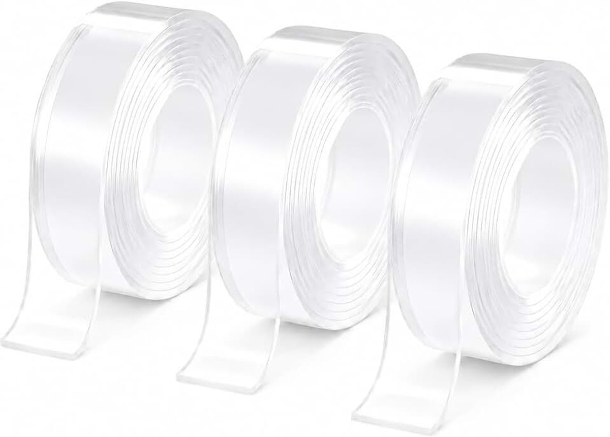 Transparant, zelfklevend, 3 stuks, 1 m x 3 cm, zachte meubelrandbeschermers voor babybeveiliging, rand- en hoekbescherming voor tafels, kasten, muren, kamerdeuren, transparant