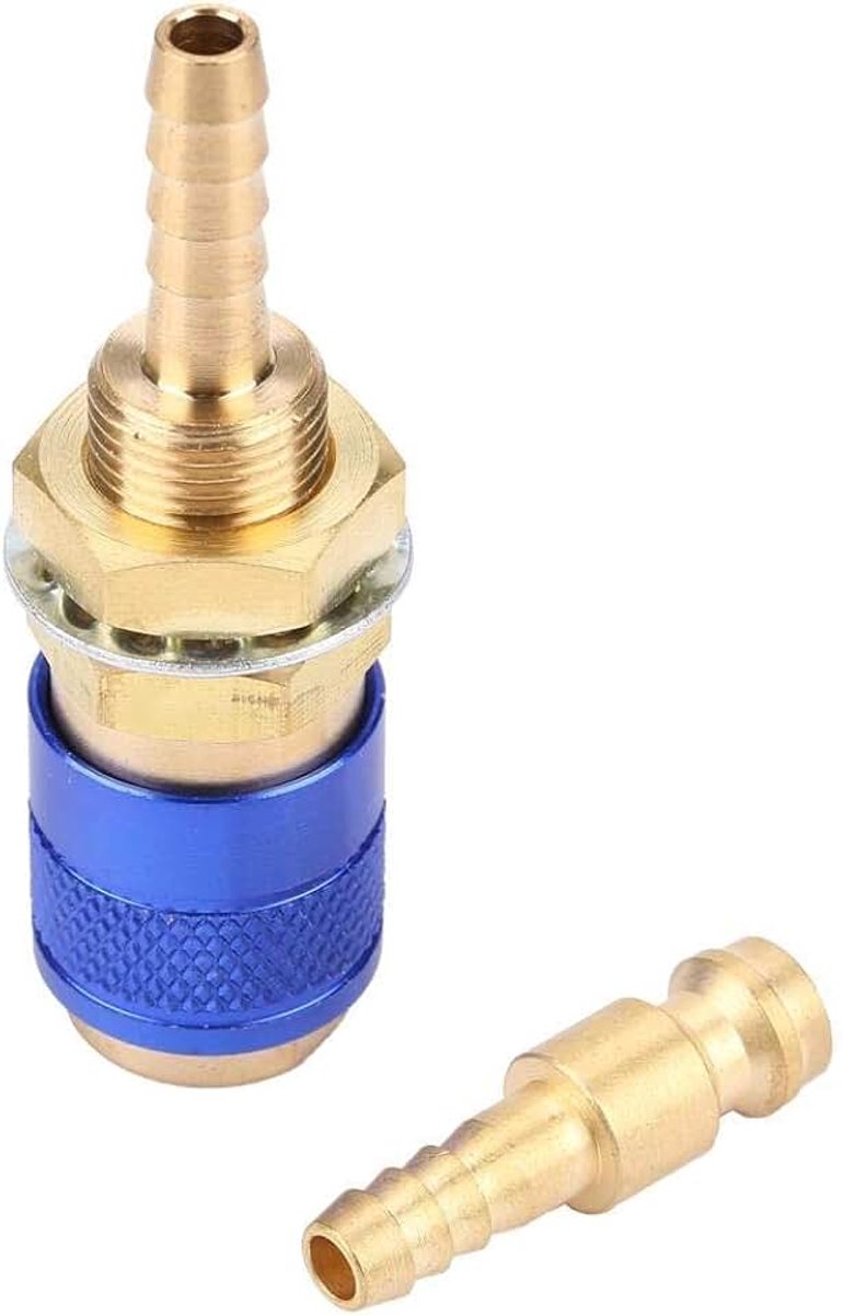 Connecteur Rapide de Gaz et d'Eau Adaptateur Refroidi à l'Eau et Gaz pour Raccord de Chalumeau MIG TIG Raccord de Torche de Soudeuse(Gold)