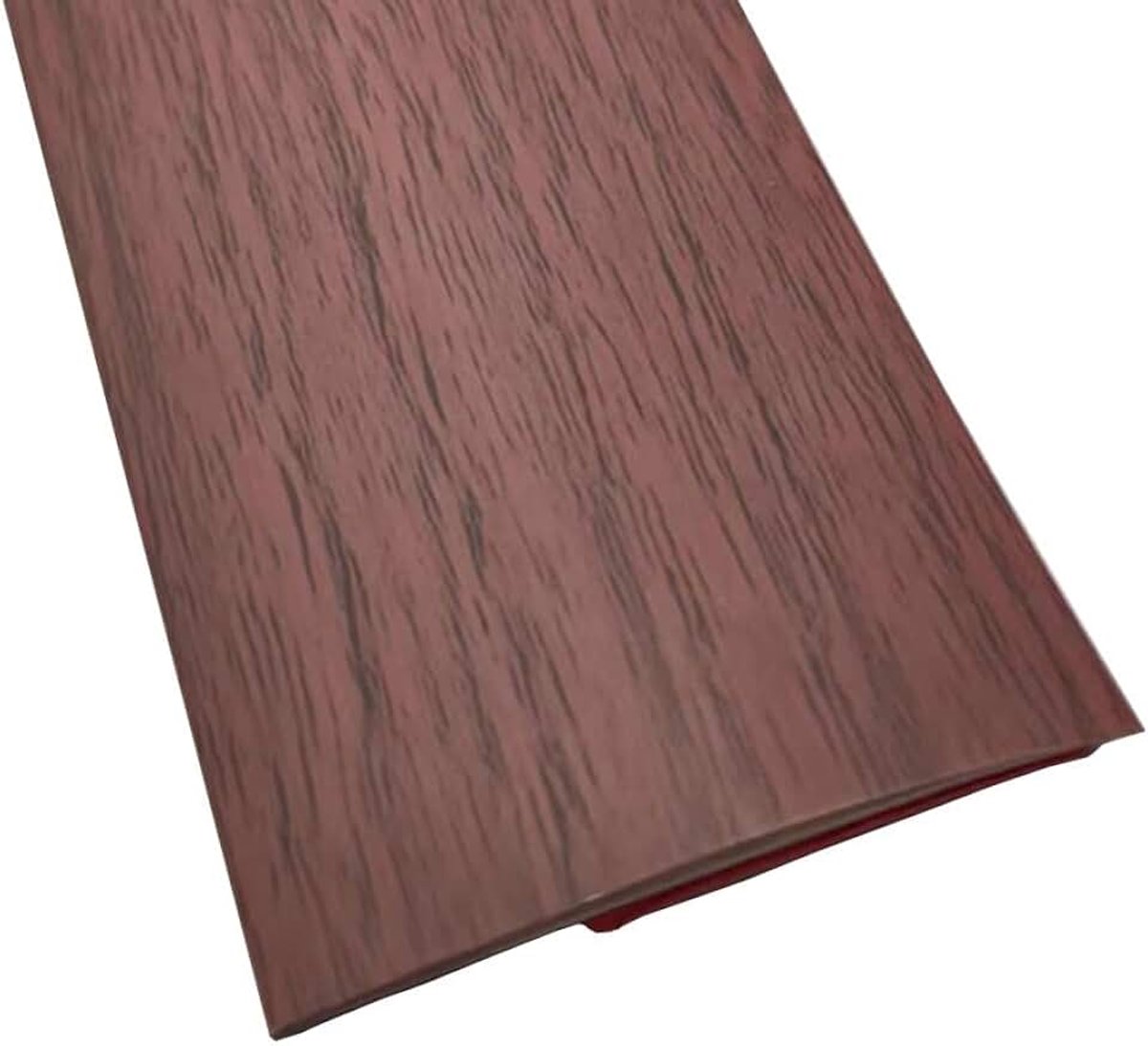 Overgangsstrip voor vloeren van rood eiken, zelfklevende pvc-vloerdrempel, vlak laminaatprofiel, randafwerking, 1 m x 5 cm