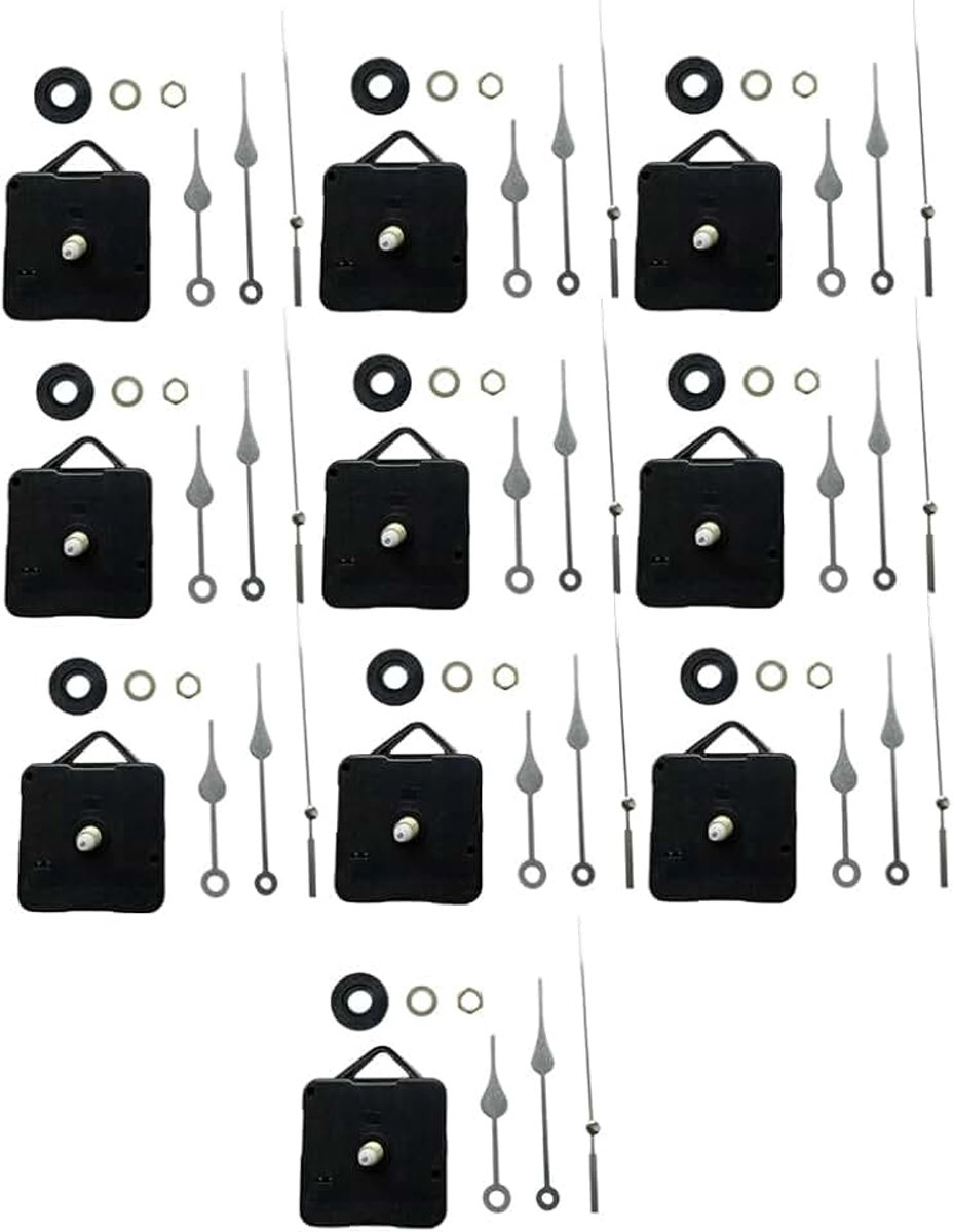 10 stuks DIY stil bewegingsmechanisme spindelwijzers sets wandkwarts DIY uurwerk mechanisme reparatie onderdeel klok kit