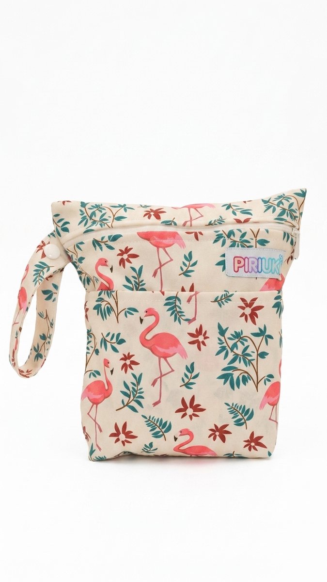 Piriuki Wetbag Klein – 18 × 24 cm – 2 Vakken – Flamingo