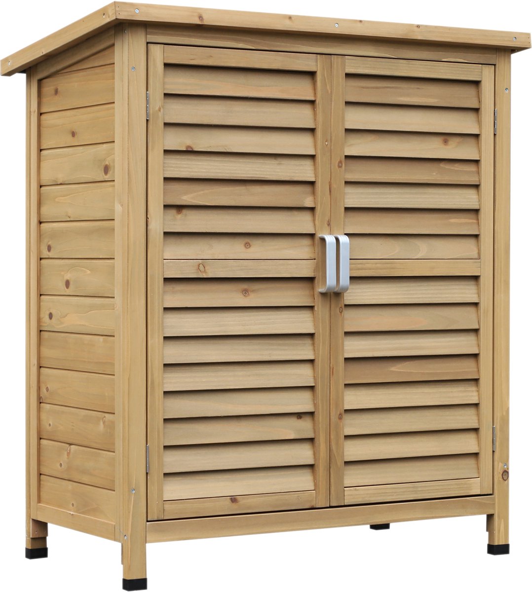 Tuinkast – gereedschapskast met sokkel 87 x 46,5 x 96,5 cm – geel