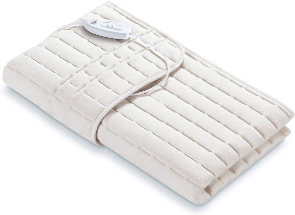 Warmteonderbed - Verwarmde deken - Ontspannen slapen - Veiligheidssysteem - 150 x 80 cm - Wit