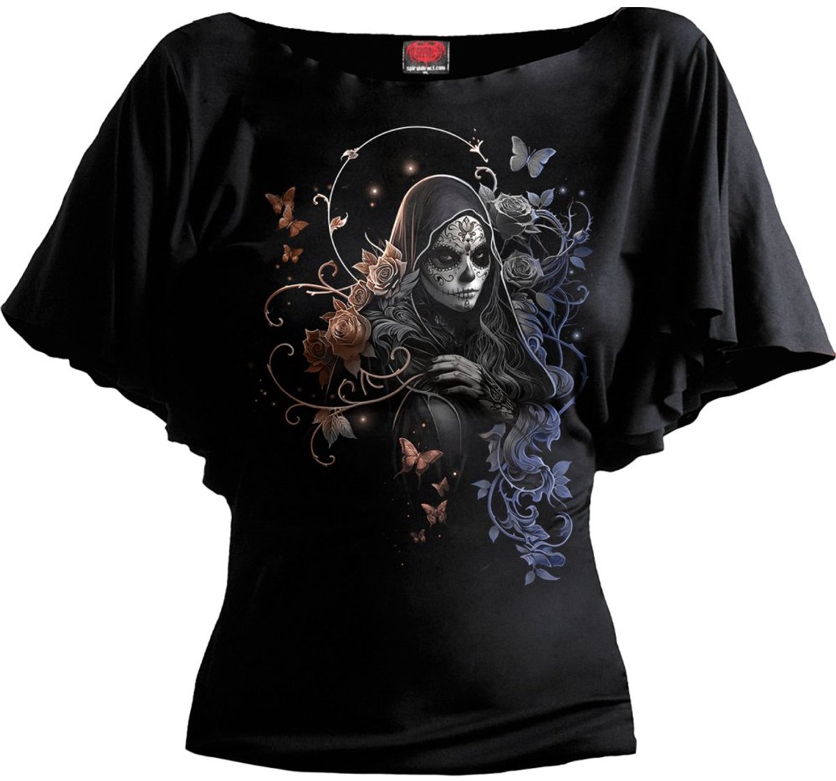 Spiral - Gothic Grace Top - XL - Zwart