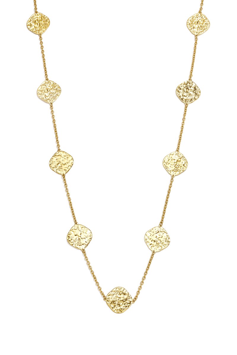 Lange Roestvrijstalen Ketting met Geometrische Vorm – RVS - Goud