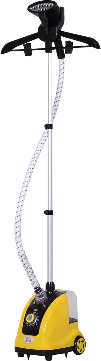 HOMCOM Kledingstomer - Kunststof - 26x22x29Hcm - Geel