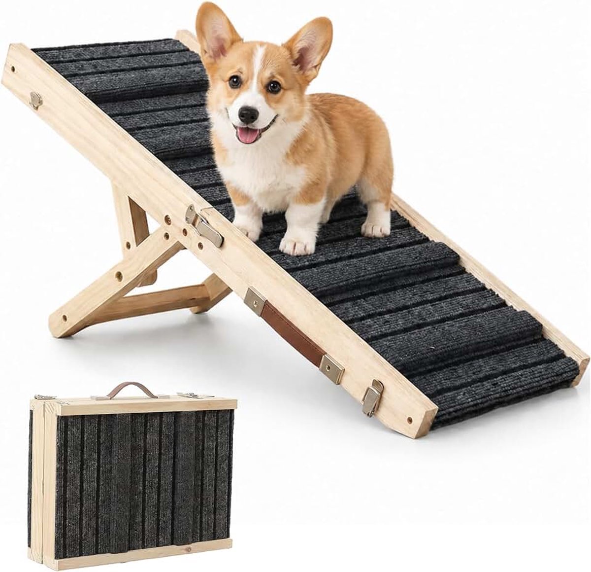 Hondentrap Voor Kleine Honden, Antislip, Verstelbaar, Extra Breed Voor Bank, Bed, Auto, Model BUPPLT
