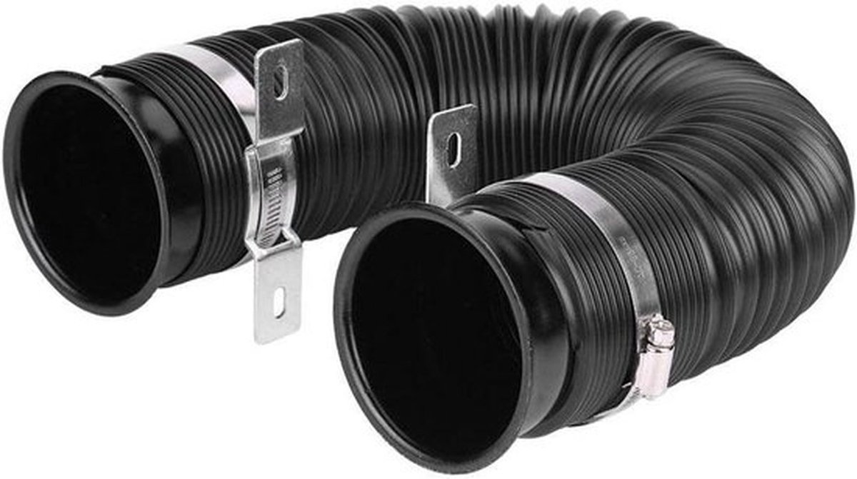 Universele koude luchtinlaatpijp 76 mm voor auto - Uitlaatpijp kit zwart met flexibele inlaat 3 inch
