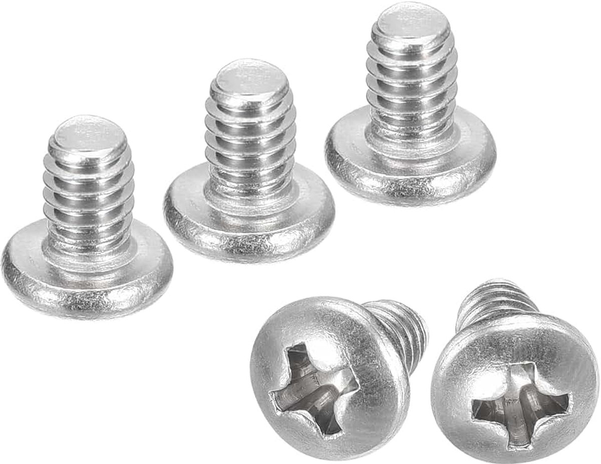 Phillips ronde kopschroeven, #8 - 32 x 1/4 inch, machineschroeven, 304 roestvrij stalen schroeven, kruiskopaandrijving, volledige schroefdraad, hoogglans afwerking, lenskopschroeven, 20