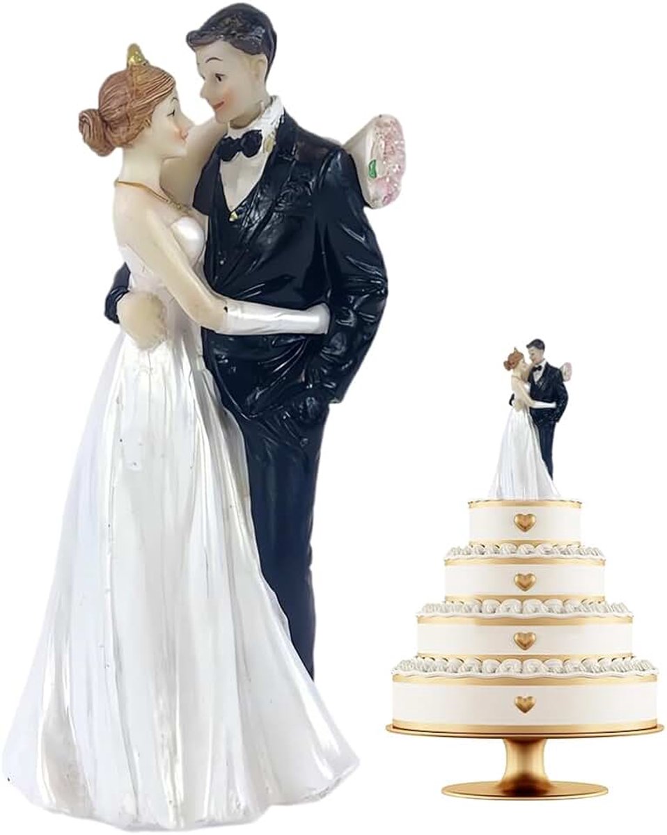 Bruidspaar, bruidstaart, decoratie, taarttopper bruiloft, bruidspaar, decoratie voor voorstel, Valentijnsdag
