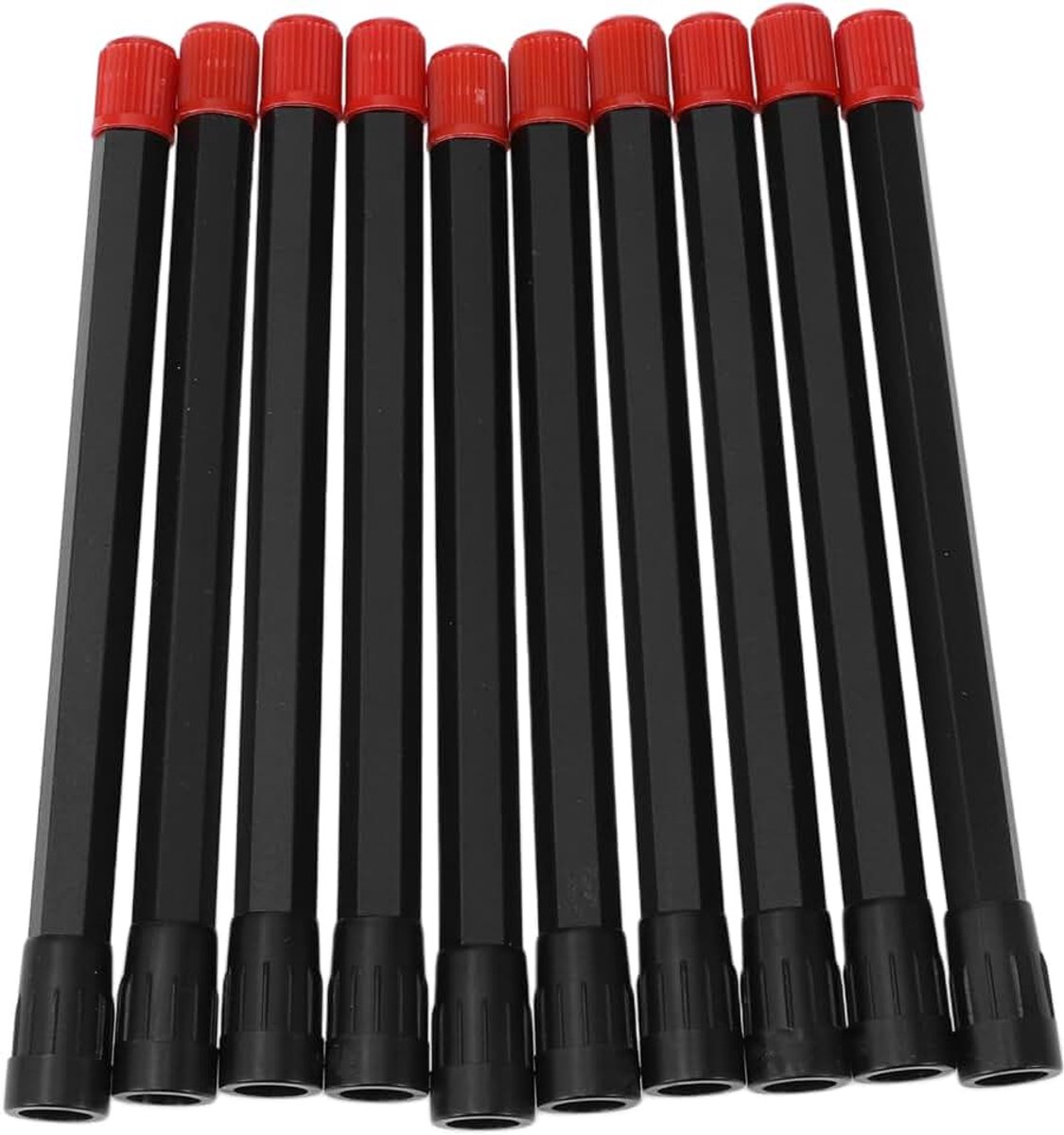 10 stuks 125 mm universele bandenventielverlenging van kunststof, 180 graden, voor auto, motorfiets, camper, vrachtwagen, fiets