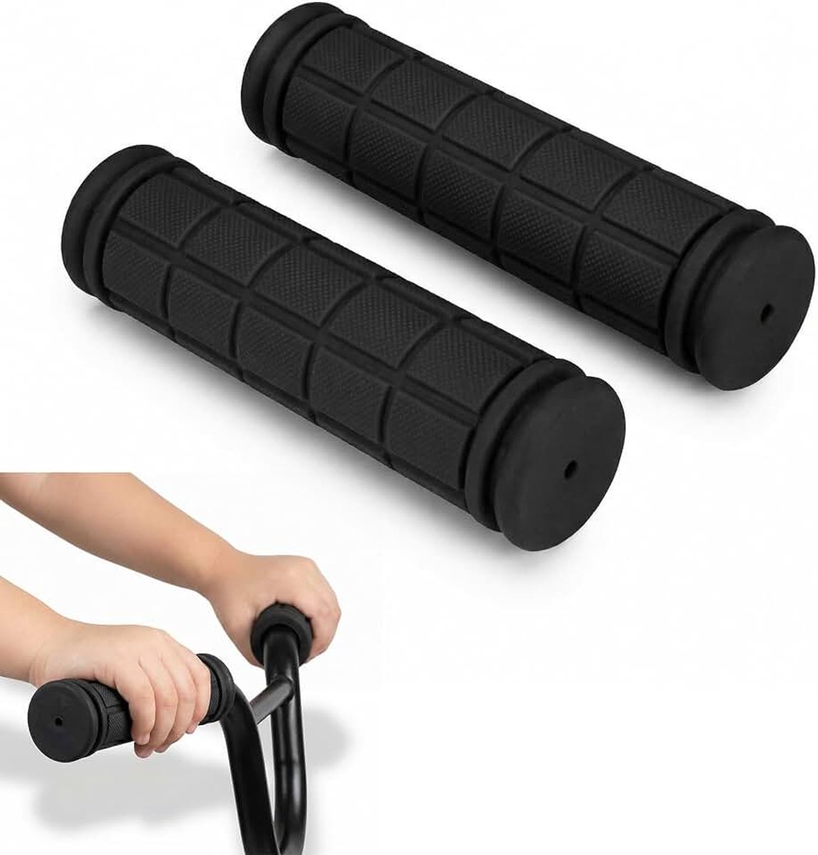 2 paar zachte rubberen handvatten voor fietsstuur - schokabsorberende antislip fietshandvatten voor mountain/road/stadsfietsen, scooters en fietsen