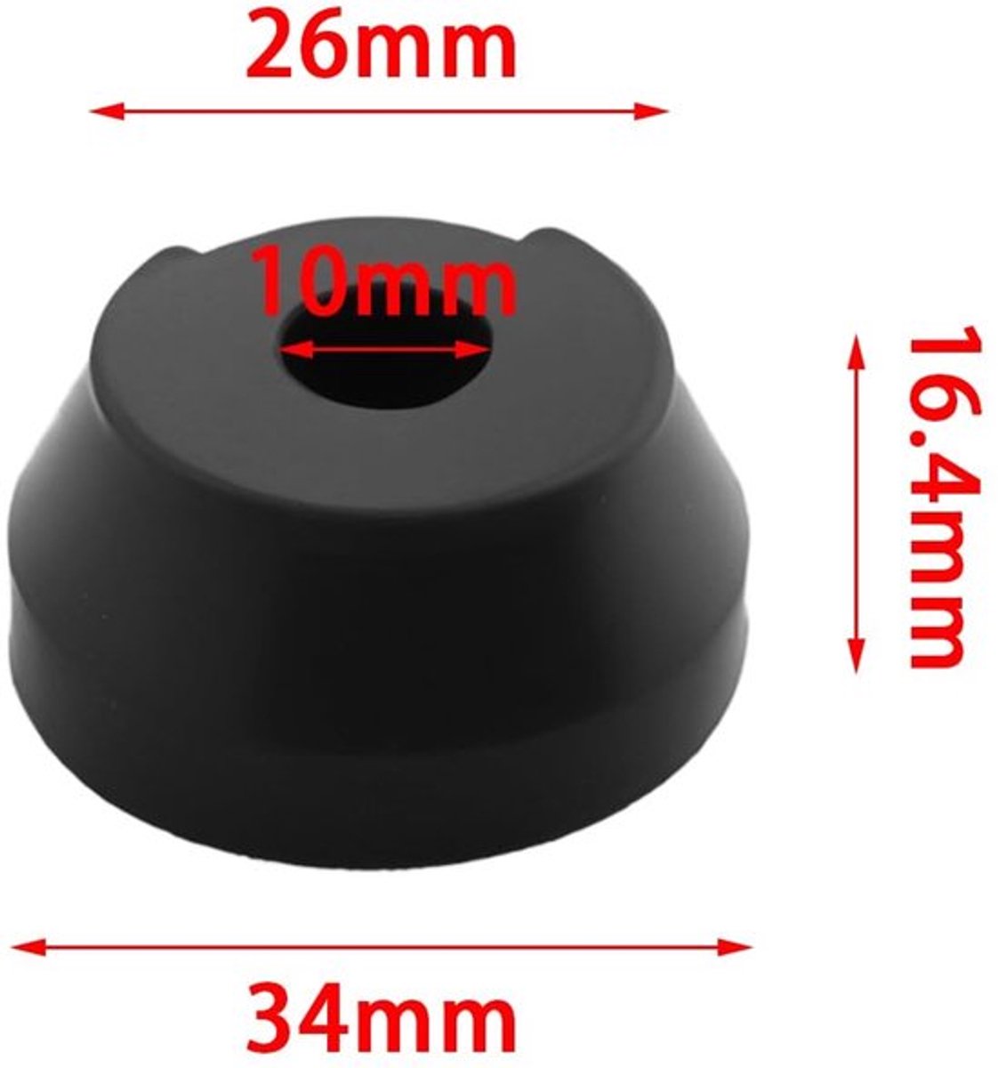 - Inschroefbare Rubber Cane Tips - 6 stks Vervangingen - Compatibel met Vouwstokken - Ideaal voor Stabiliteit - Duurzaam Rubber - Voor Hur