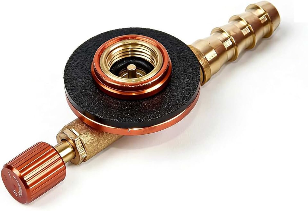 Adapter, BBQ Barbecue Fornuis Aansluiting Gas Kooktoestel Accessoire, Campingkoker Adapters voor Outdoor Rugzakreizen Kamperen Vissen Picknick, Rood