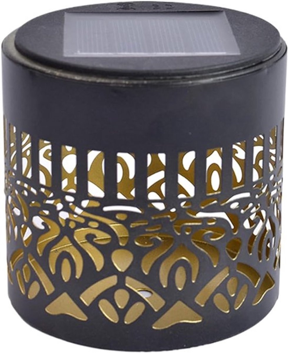 Tuin, binnenplaats, veranda, looppad, gazon, schutting, terras, trappen, pilaren, solarverlichting, esthetisch aantrekkelijke, weerbestendige, slimme holle lampen, retro decoratieve solar buitenverlichting, waterdichte LED-hanglantaarns