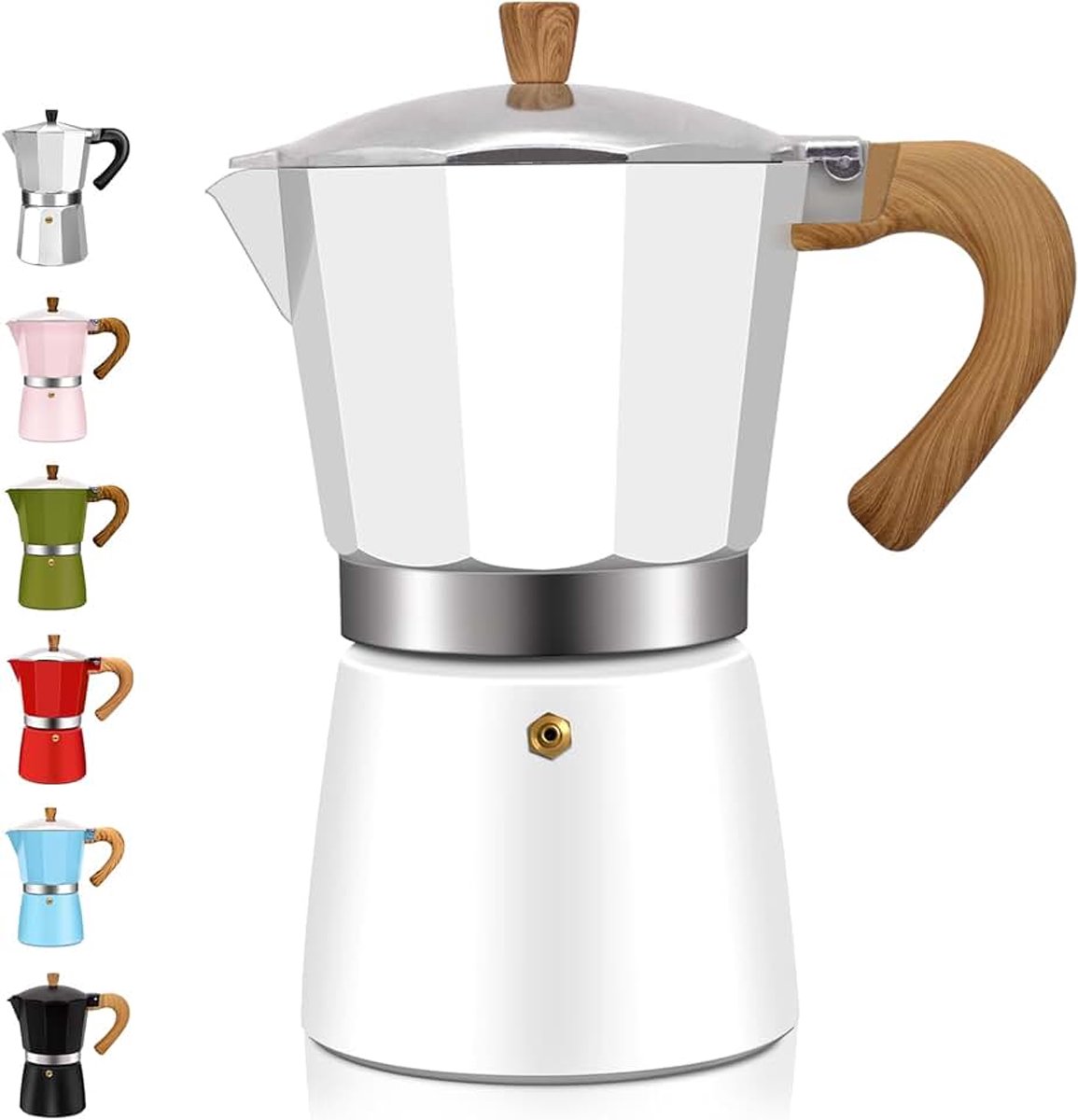9 Cup Aluminum Espresso Stovetop Moka Pot Express Coffee Maker Percolator Italian Classic Mocha Coffee Machine for Italian and Cuban Cafe Brewing for Home & Camping 450ml 15oz