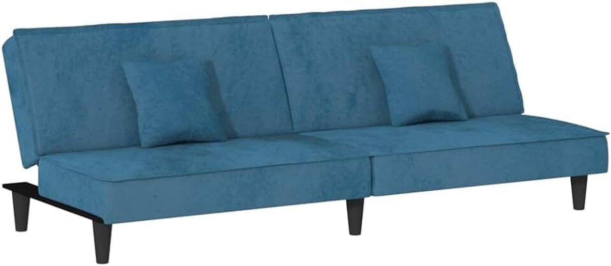 Blauw, fluweel, woonkamerbank, kantoorbank, slaapkamerbank, loungebank voor woonkamer, slaapkamer, logeerkamer