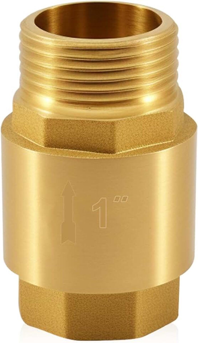 Terugslagklep 1 inch, messing terugslagklep 1 inch IG naar AG, 1 inch terugslagklep, terugslagklep afvalwater voor waterleiding, boiler, roestvrij, waterdicht