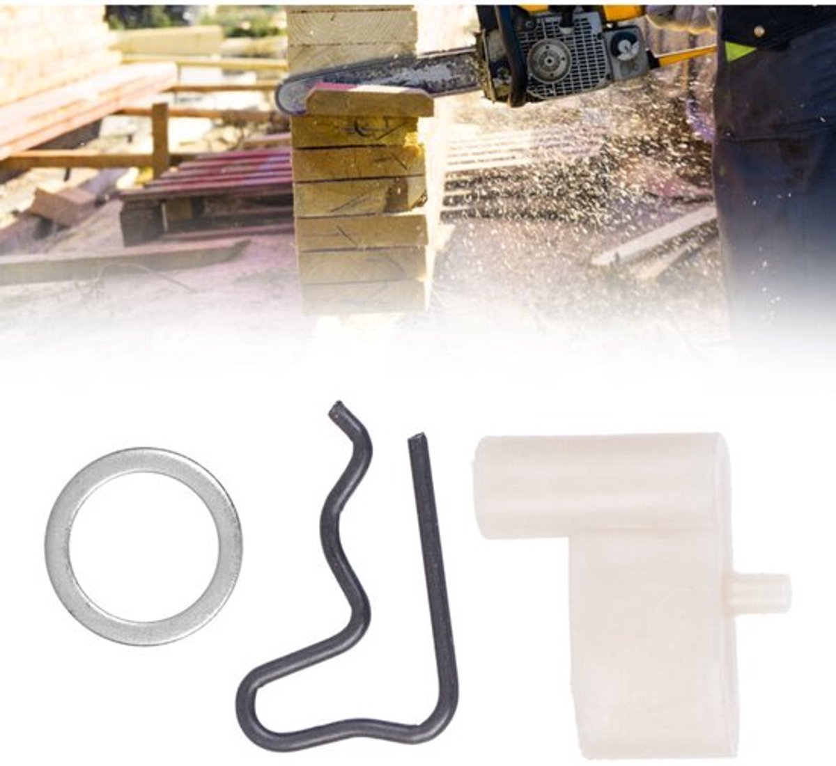 Reparatieset geschikt voor kettingzagen, inclusief starttandwiel en veer, geschikt voor de modellen TS400, TS410, TS420, TS480i en TS500i.