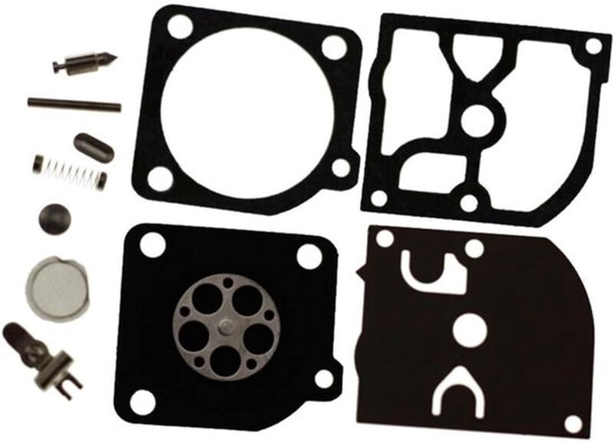 Reparatieset geschikt voor carburateur van de MS210 MS230 MS250 kettingzaag RB-105 C1Q-S-serie, inclusief pakkingen, olie en revisieonderdelen (kleur: 1 set)