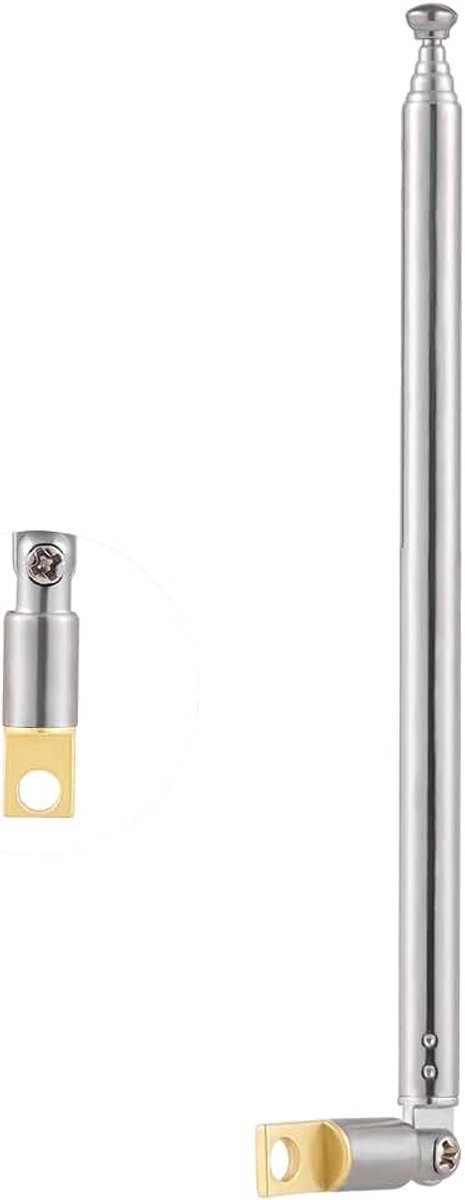 1 Stuk Telescopische Antenne Radio 6 Secties 49.5CM/19.49Inch Draagbare Telescopische Antenne Vervanging voor TV Radio AM FM Stereo Ontvanger