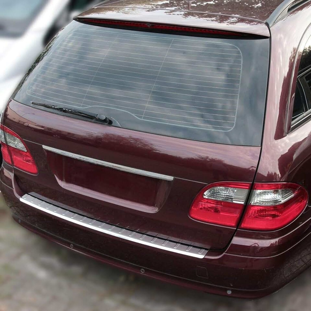 Bumperbescherming roestvrij staal mat compatibel met Mercedes E-Klasse S211 CLASSIC | 2002-2009 | premium kwaliteit van RECAMBO
