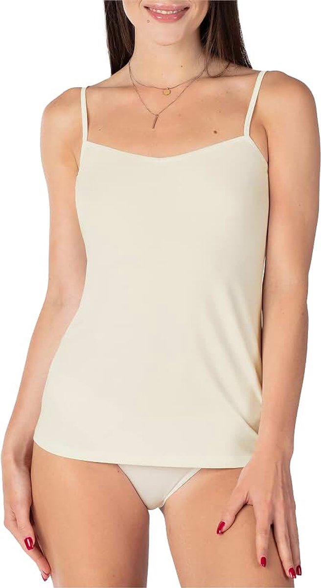 Dames Viscose Onderhemd BLV50-218 (Ecru, 3XL)