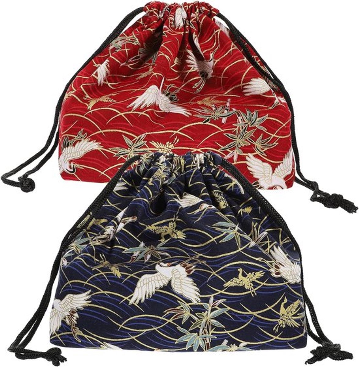 Bento Tas met Trekkoord - 2 Stuks Isolerende Reistas voor Vrouwen - Handige Opbergtas voor Lunch en Snacks