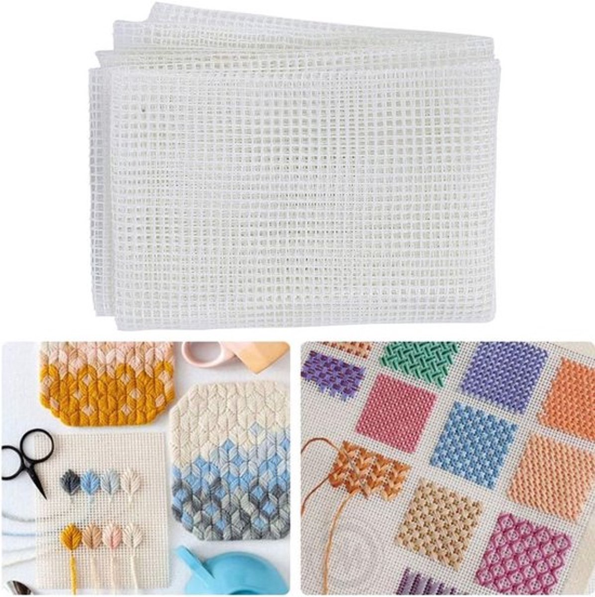 Handgemaakte Haak- en Breiaccessoires voor Vloerkleden - DIY Vloerkleed Mesh Doek (150x100cm) voor Creatieve Projecten