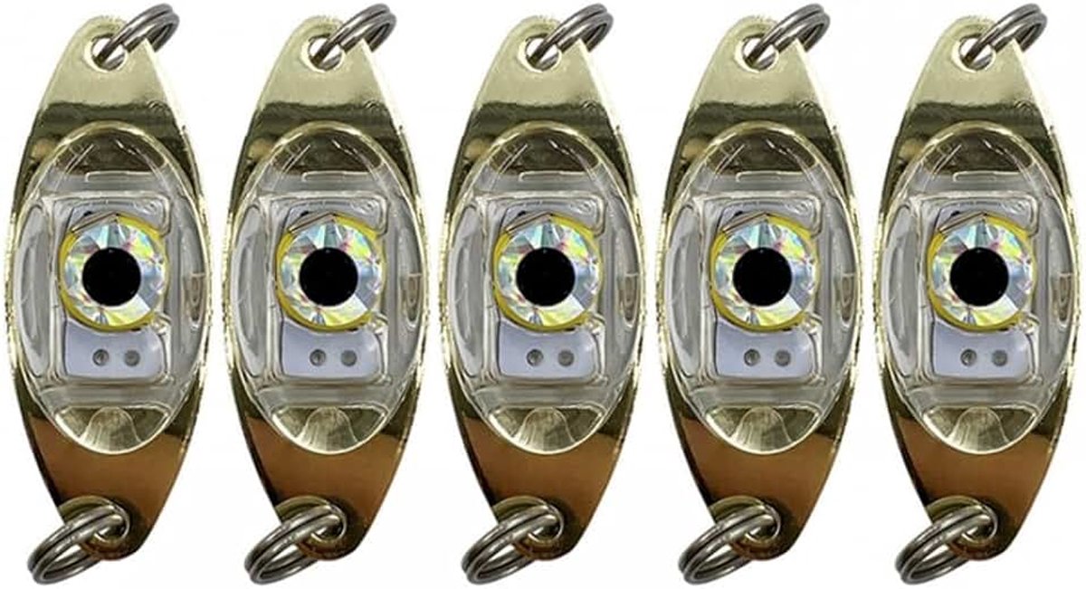 5 STKS LED Vissen Lokken Licht, Diepe Drop Vissen Lichten Onderwater LED Vissen Lokt Voor Zoutwater Zoetwater