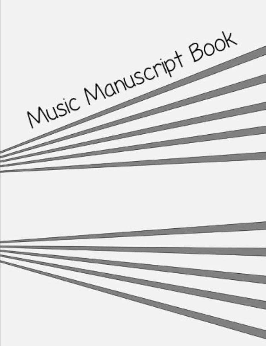 Manuscript Book: Blank sheet music | Staff paper | Large pages, 12 staves per page | Includes a brief guide to music theory