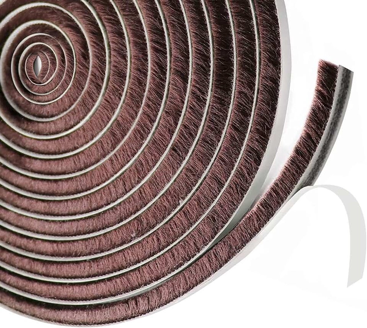 Deurafdichting, zelfklevend, 9 mm (B) x 5 mm (D) x 6 m (L), deurafdichting, insectenbescherming, afdichtingsborstel voor deur, ramen, kledingkast, tochtstopper voor deuren