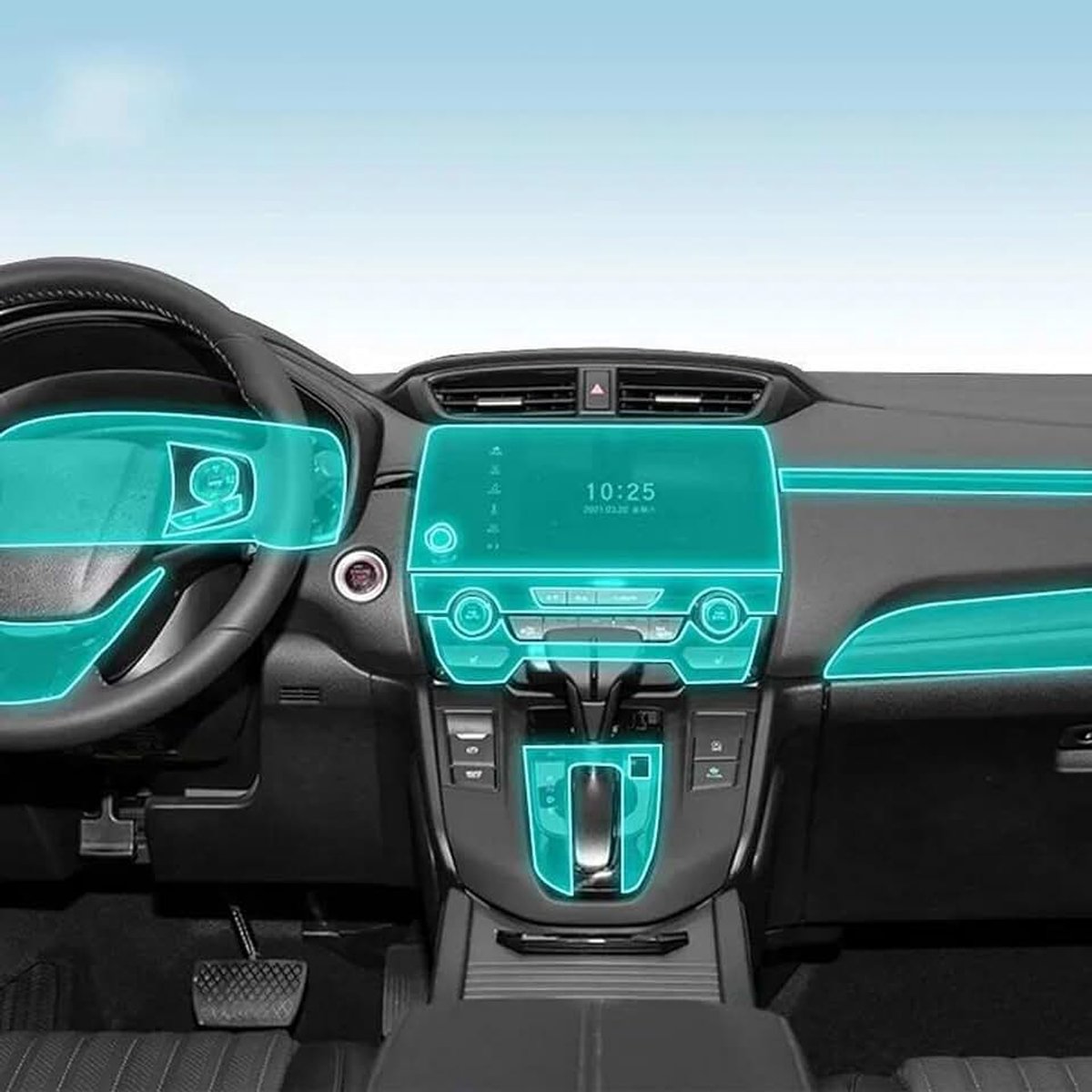 Interieur Middenconsole Anti-kras TPU Transparante Beschermende Film Shift Positie Piano, voor Honda Breeze 2020-2022
